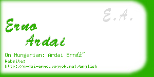 erno ardai business card